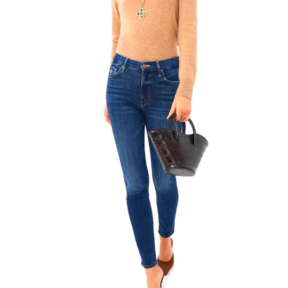 MOTHER High Waisted The Looker Skinny Jeans In Clean Sweep Women's Size 27